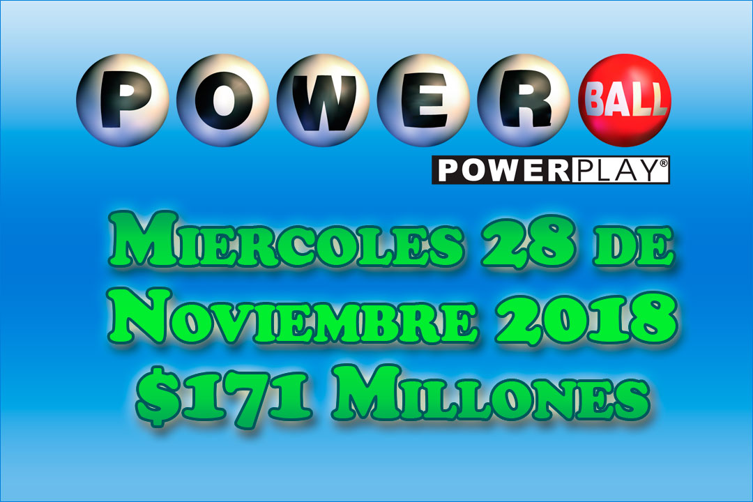 Resultados Powerball Miercoles 28 de Noviembre del 2018 171 Millones