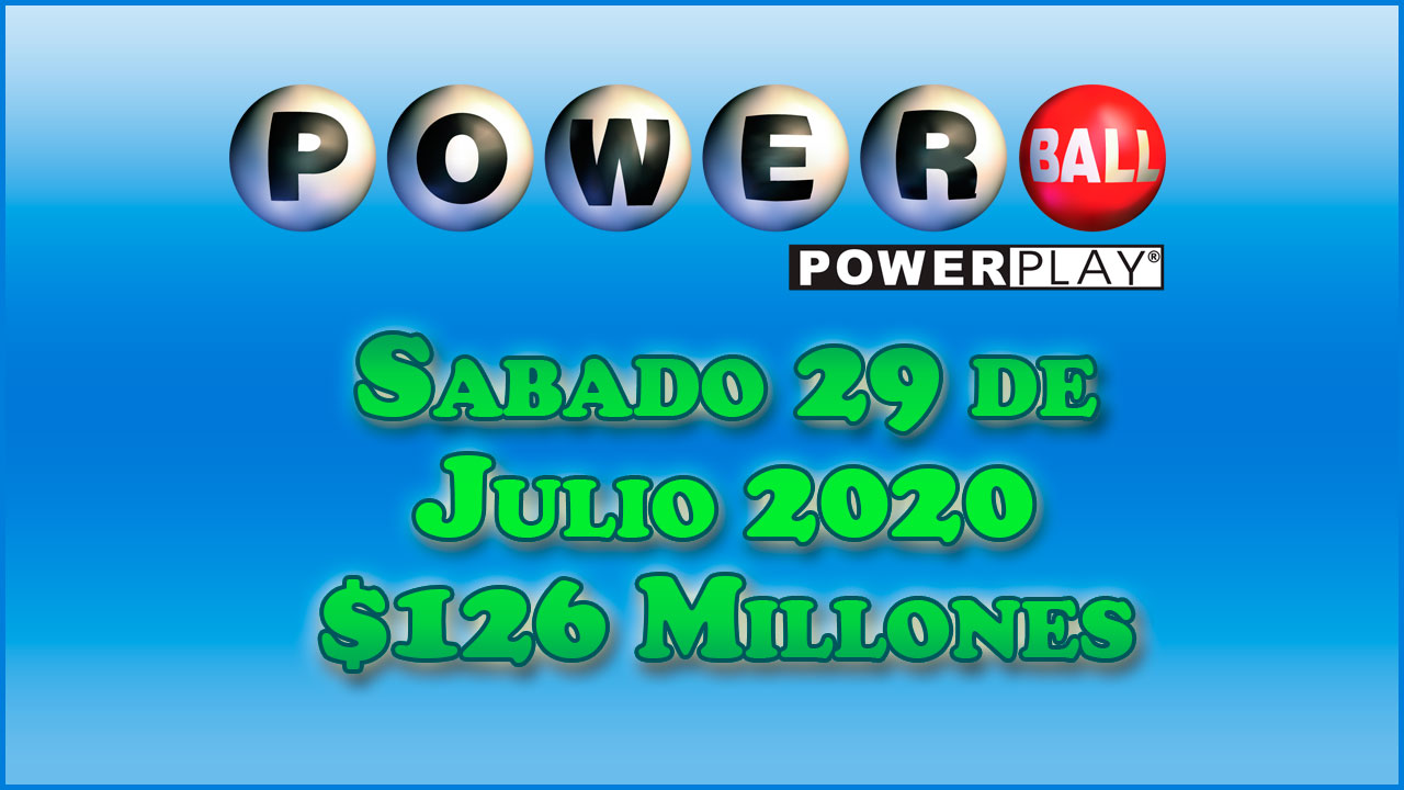 Resultados Powerball 29 de Julio del 2020 126 Millones de dolares