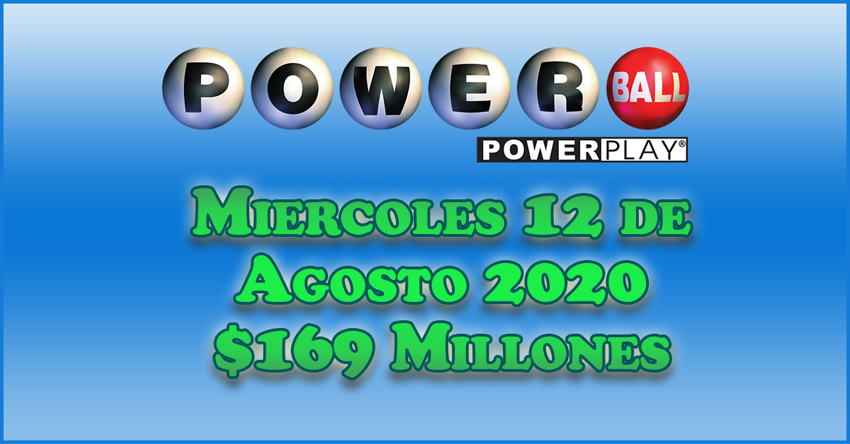 Resultados Powerball 12 de Agosto del 2020 169 Millones de dolares