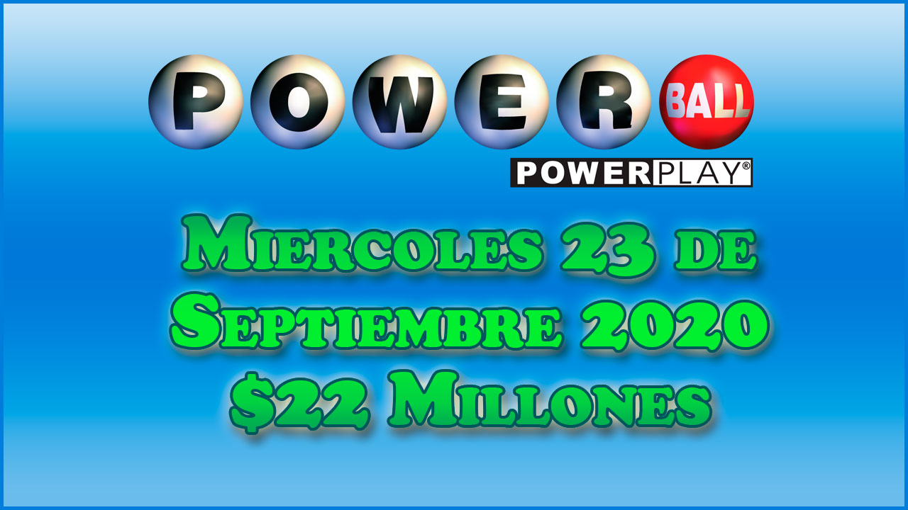 Resultados Powerball 23 de Septiembre del 2020 22 Millones de dolares