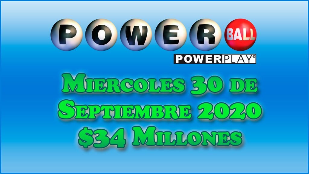 Resultados Powerball 30 de Septiembre del 2020 $34 Millones de dolares